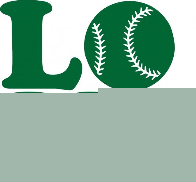 KIT - LOVE - Baseball Laser Cut Silhouettes (Size: WITH Fusible - 5"H, Color: Green)