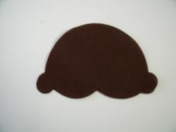 Ice Cream Scoop Laser Cut Appliques (Size: 6"W, Color: Brown )