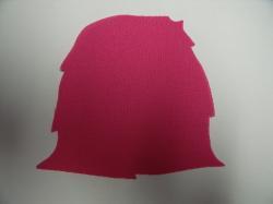 Haystack Laser Cut Appliques (Size: with FUSIBLE - 4"W, Color: Hot Pink  )