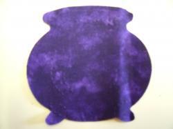 Cauldron NO handle Die Cut Appliques (Size: 5"H, Color: Tonal - Purple)