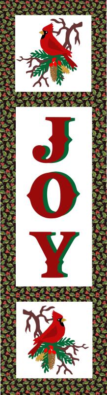 Door Banner - Christmas Cardinals