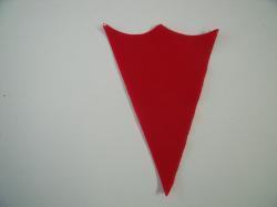 Ice Cream Cone Laser Cut Appliques (Size: With FUSIBLE- 5"H, Color: Red )