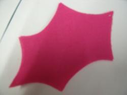 Christmas Holly Laser Cut Appliques (Size: 4"H, Color: Hot Pink  )