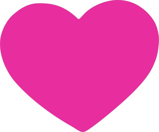 Heart Laser  Cut Appliques (Size: with FUSIBLE - 4"W, Color: Hot Pink)