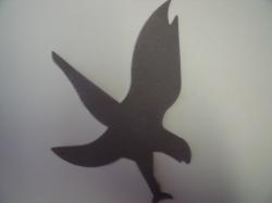 Eagle Laser Cut Appliques (Size: 6"W, Color: Gray  , Direction: Facing right)