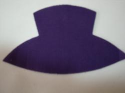 Hat Laser Cut Appliques (Size: with FUSIBLE - 4"W, Color: Purple)