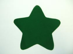 Christmas Star Laser Cut Appliques (Size: 5", Color: Green  )