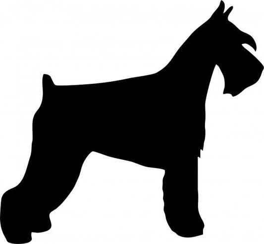 Dog - Schnauzer Laser Cut Silhouette  (Size: 8"W, Direction: facing right)