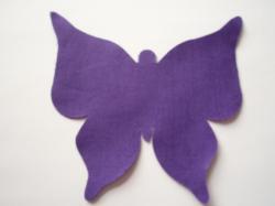 Butterfly Laser Cut Appliques (Size: 5"W, Color: Purple )