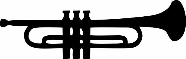 Trumpet Laser Cut Appliques (Price: 20" W with fusible, Direction: Facing Right)