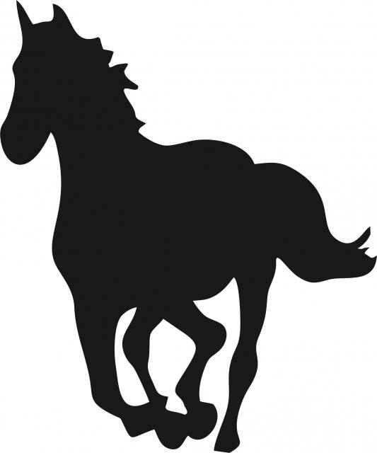 Horse Galloping Silhouettes Laser Cut Appliques (Size: with FUSIBLE— 8"H, Direction: running left)