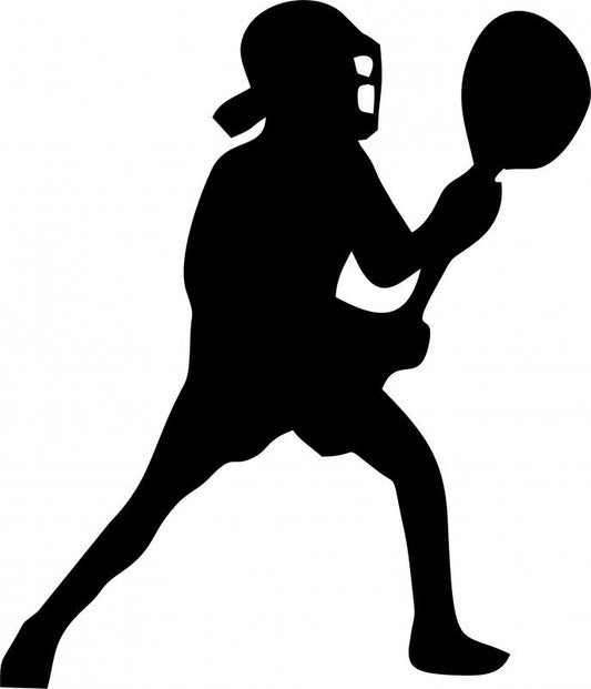 Lacrosse Player Goalie Silhouette Laser Cut Appliques (Size: 8"H)