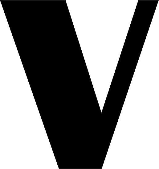 Letter - "v" Lowercase Laser Cut Appliques (Font Style: Britannic Bold, Color: Orange , Size: 4"H )