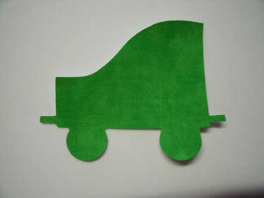 Christmas Train Coal Car Laser Cut Appliques (Size: 5"H, Color: Tonal - Green, Direction: Facing right)