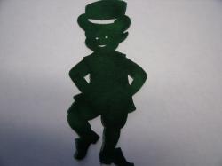 Leprechaun Die Cut Appliques (Size: 6"H, Color: Evergreen )