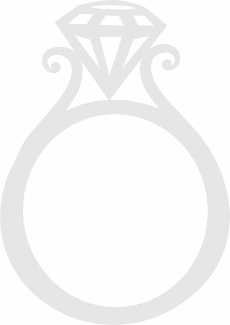 Engagement Ring Laser Cut Appliques (color: Silver, Size: 7"H)