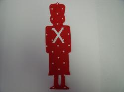 Christmas Toy Soldier Laser Cut Appliques (Size: 5"H, Color: Red )
