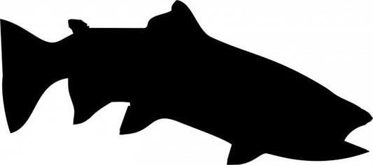 Fish -Salmon Silhouette Laser Cut Appliques (Size: with FUSIBLE - 7"W, Direction: facing right)