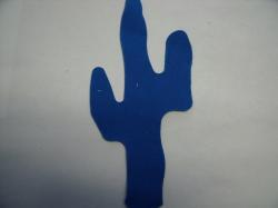 Cactus Laser Cut Appliques (Size: 6"H, Color: Blue )