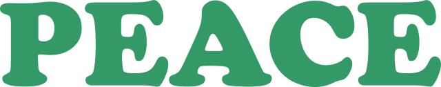 Christmas PEACE Letters Laser Cut Appliques (Size: 4"H, Color: Tonal - Green)