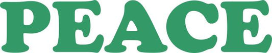 Christmas PEACE Letters Laser Cut Appliques (Size: 4"H, Color: Tonal - Green)