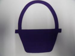 Basket Laser Cut Appliques (Size: 4"H, Color: Purple  )