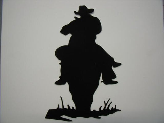 Cowboy - Chuck Silhouette Laser Cut  (Size: 9"H)