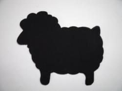 Easter Lamb Laser Cut Appliques (Size: 5"W, Color: Black , Direction: Facing left)