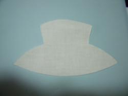 Hat Laser Cut Appliques (Size: with FUSIBLE - 4"W, Color: White)