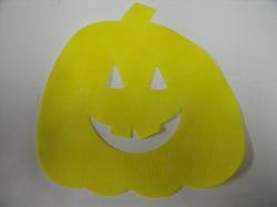 Jack O' Lantern Laser Cut Appliques (Size: 6"W, Color: Tonal - Yellow)