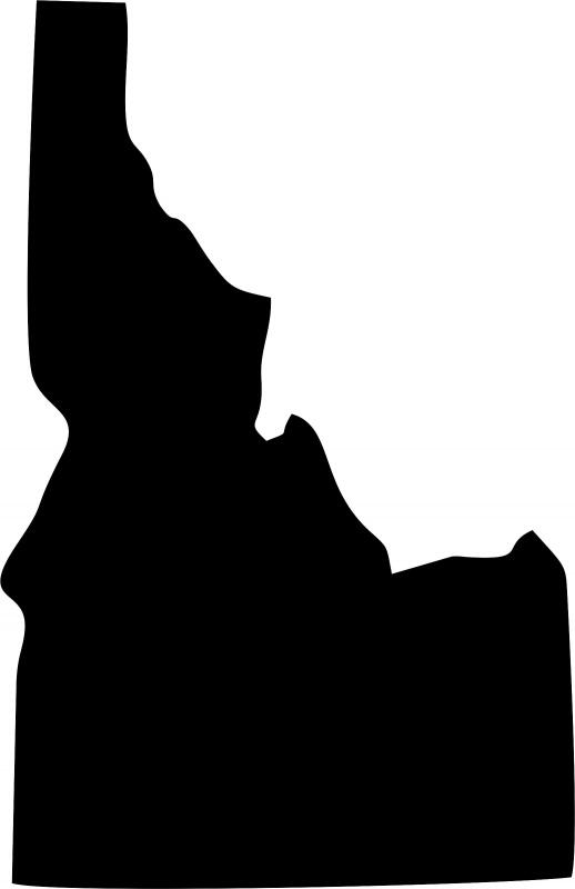 Idaho Silhouette Laser Cut Appliques (Size: 9"H)