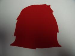 Haystack Laser Cut Appliques (Size: with FUSIBLE - 4"W, Color: Red  )