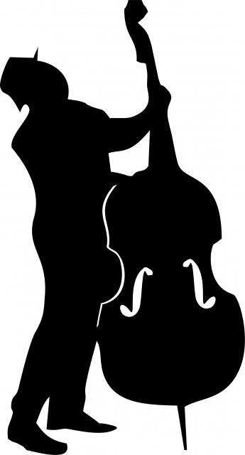 Bass Player Laser Cut Appliques (Direction: facing right, Size: 12"H)