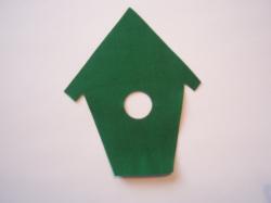 Birdhouse Laser Cut Appliques (Size: 4"H, Color: Green )