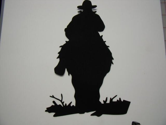 Cowboy - Chad Silhouette Laser Cut  (Size: WITH Backing - 10"H)