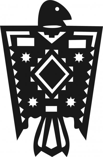 Thunderbird Symbol Silhouette Laser Cut Appliques (Size: 8"H, Color: Black)