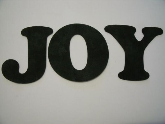 Christmas JOY Letters Laser Cut Appliques (Size: 6"H, Color: Evergreen )