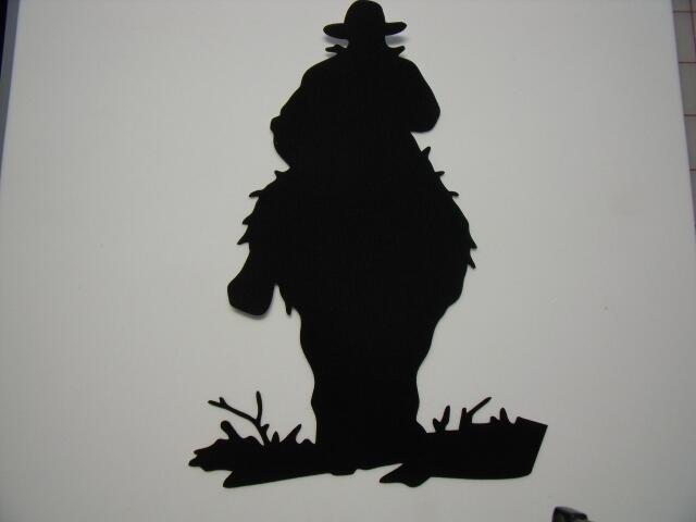 Cowboy - Chad Silhouette Laser Cut  (Size: 9"H)