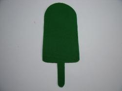 Ice Creamsicle Laser Cut Appliques (Size: 6"H, Color: Green )