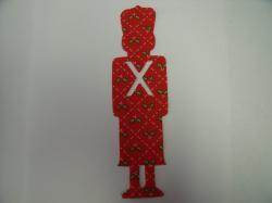 Christmas Toy Soldier Laser Cut Appliques (Size: 6"H, Color: Red Holly)