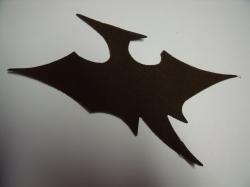 Dinosaur - Pterodactyl Laser Cut Appliques (Size: 5"W, Color: Brown , Direction: Facing left)