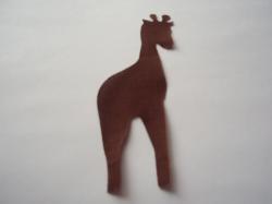 Giraffe Laser Cut Appliques (Size: 4"H	, Color: Brown  , Direction: Facing right)