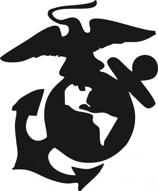 Marine Corp. Symbol Silhouette Lasr Cut Appliques (Size: with FUSIBLE - 9"H)