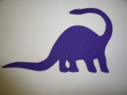 Dinosaur - Apatosaurus Laser Cut Appliques (Size: 5"W, Color: Purple , Direction: Facing right)