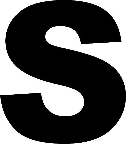 Letter - “S” Capital Laser Cut Appliques (Color: Orange, Size: 6'H, Font Style: Arial Black)