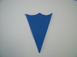 Ice Cream Cone Laser Cut Appliques (Size: With FUSIBLE- 4"H, Color: Blue  )