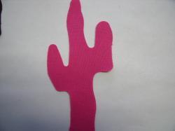 Cactus Laser Cut Appliques (Size: 6"H, Color: Hot Pink  )