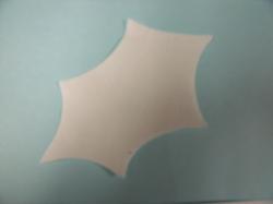 Christmas Holly Laser Cut Appliques (Size: with FUSIBLE - 4"H, Color: White  )