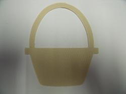 Basket Laser Cut Appliques (Size: 4"H, Color: Tan/Beige )