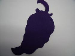Chili Pepper Laser Cut Appliques (Size: 5"H, Color: Purple  , Direction: Facing right)